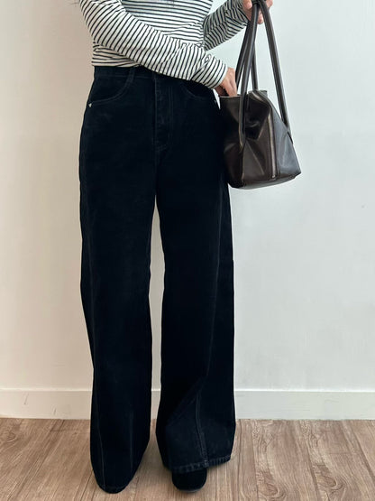 [ 🆕 大推款!! 秋冬絨面 極厚實+靚料+靚 cut ] Fall Velvet Wide-Leg Pants - 2 colours