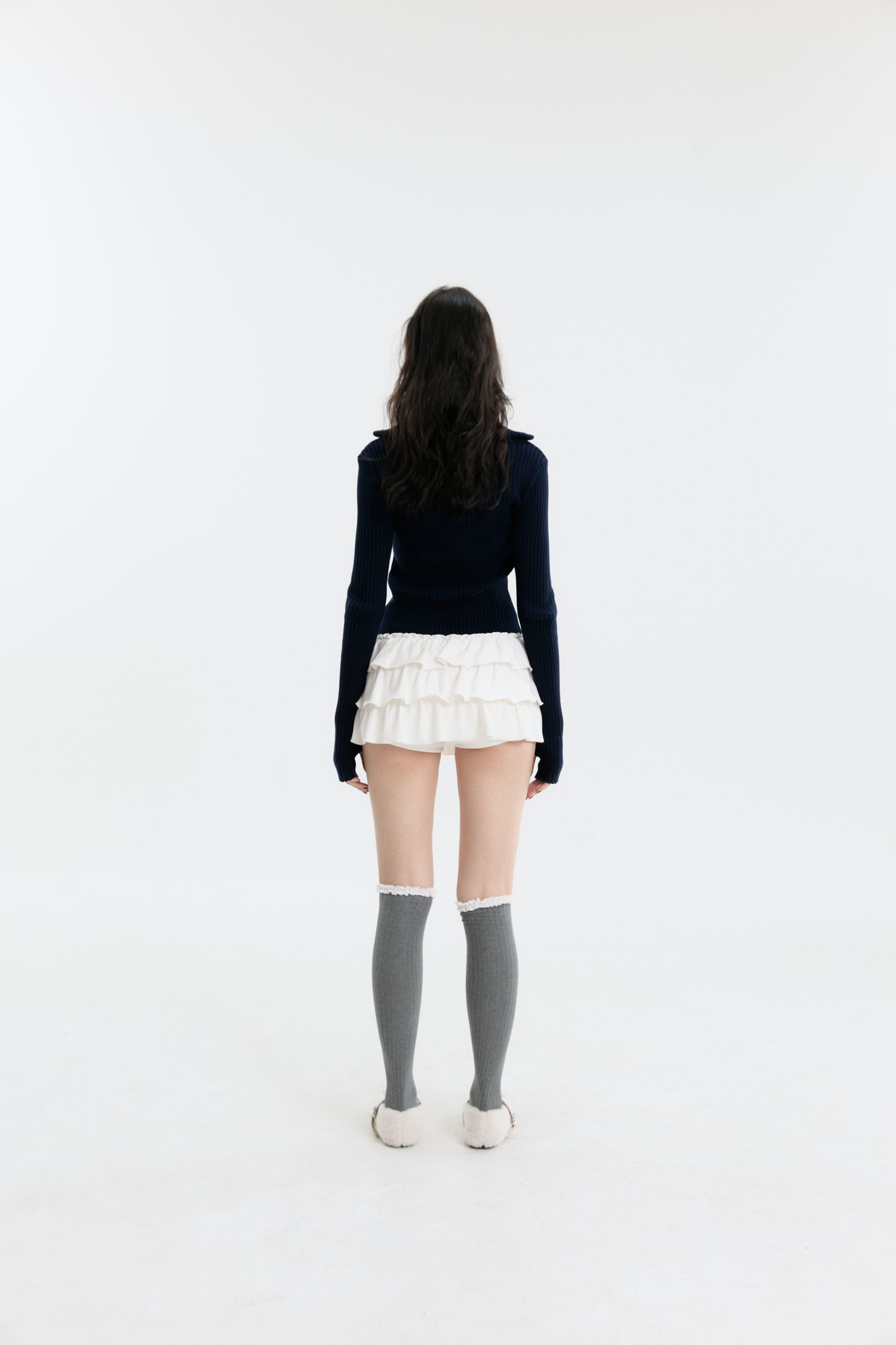 Luv Dept / The Core Full-Zip Sweater - Navy