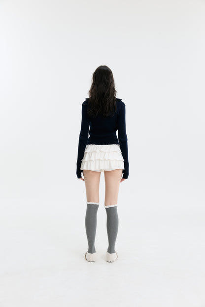 Luv Dept / The Core Full-Zip Sweater - Navy