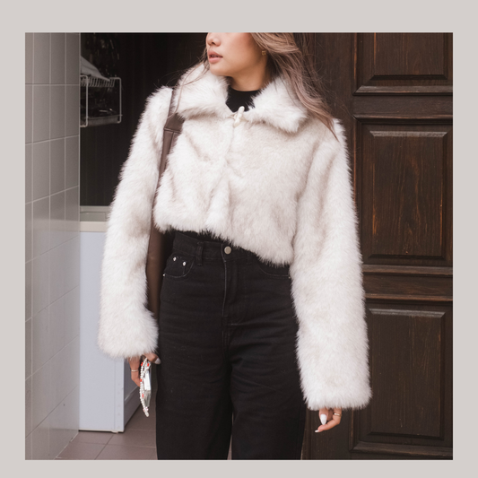 [ 高級感之選! 毛毛蓬鬆外套 ] Polar Fox Faux Fur Jacket