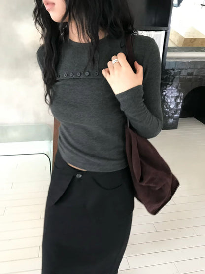 [ 🆕 簡約 & 小細節 ! 軟綿綿長袖 top ] Lock It Up Top - 3 colours