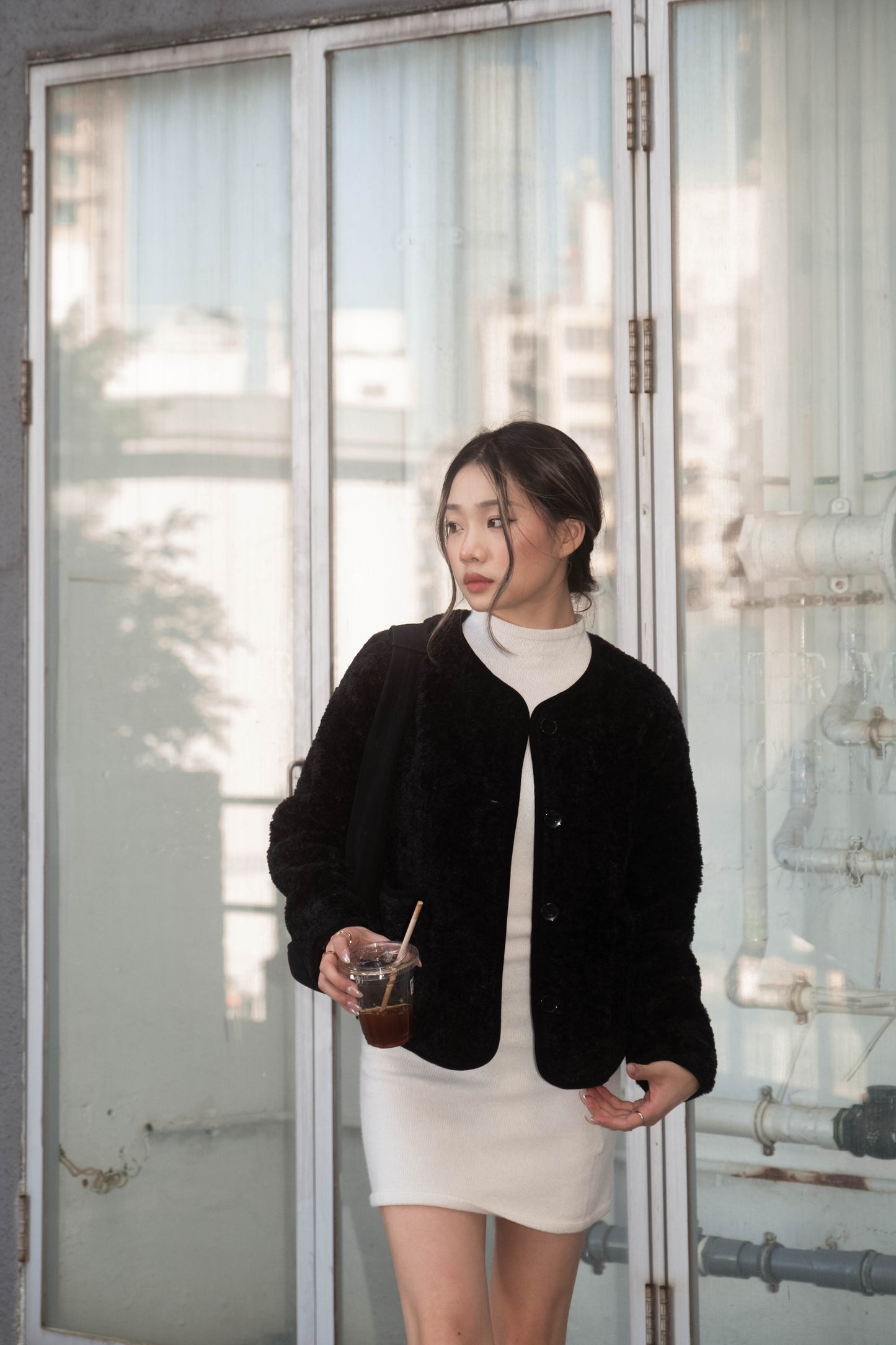 [ 🆕 超厚實! 超氣質! 短毛毛保暖外套 ] Bear Bear Fluffy Jacket - 2 colours