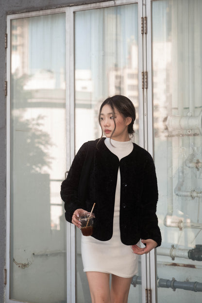 [ 🆕 超厚實! 超氣質! 短毛毛保暖外套 ] Bear Bear Fluffy Jacket - 2 colours