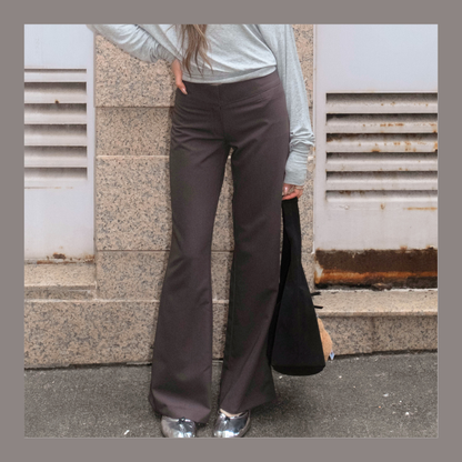 [ 🆕 歐美型格ִ ࣪𖤐.ᐟ 超顯瘦 低腰喇叭褲 ] Anna Low Waist Flare Slack Pants - 2 colours