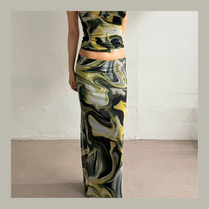 🆕 Ether Marble Maxi Skirt - 2 colours