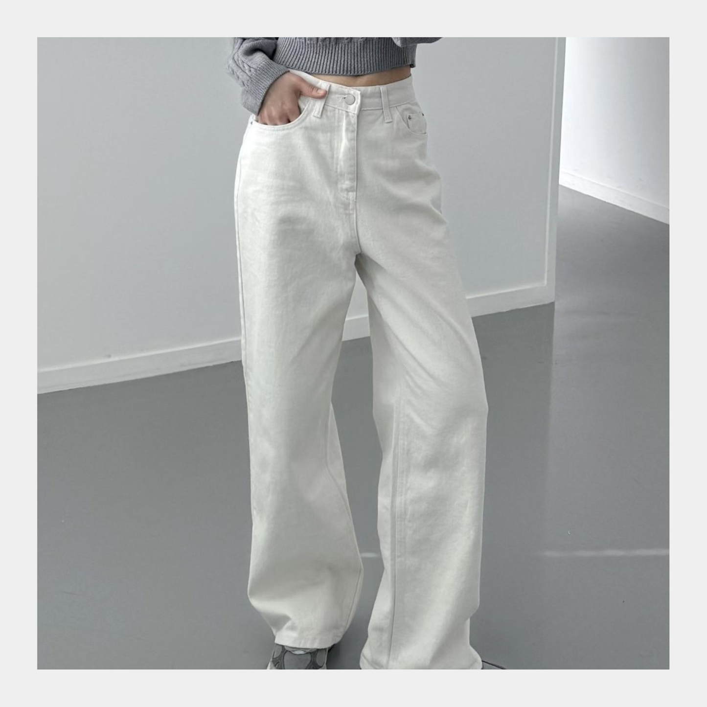 [ 🆕 有驚喜! 被毛毛包圍~ 超舒服直腳牛仔 ] Dusty Soft Pants - 3 colours