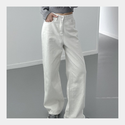 [ 🆕 有驚喜! 被毛毛包圍~ 超舒服直腳牛仔 ] Dusty Soft Pants - 3 colours