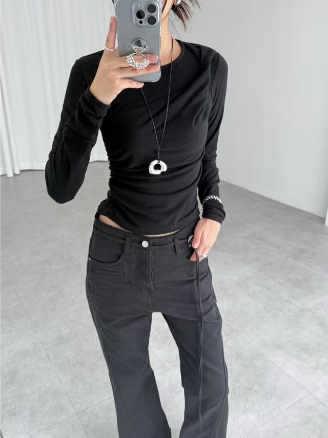 SALE [ 舒服 + 靚cut 🪽 歐美隨性高腰喇叭褲 ] Way Cool Mini Belt Flare Pants - 2 colours