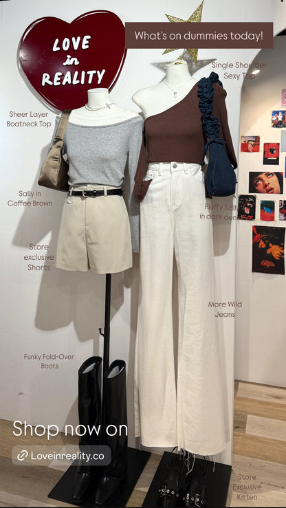 [ 皇牌! 不挑身型 超高腰直筒牛仔 ] More Wild High Rise Wide Leg Jeans - White