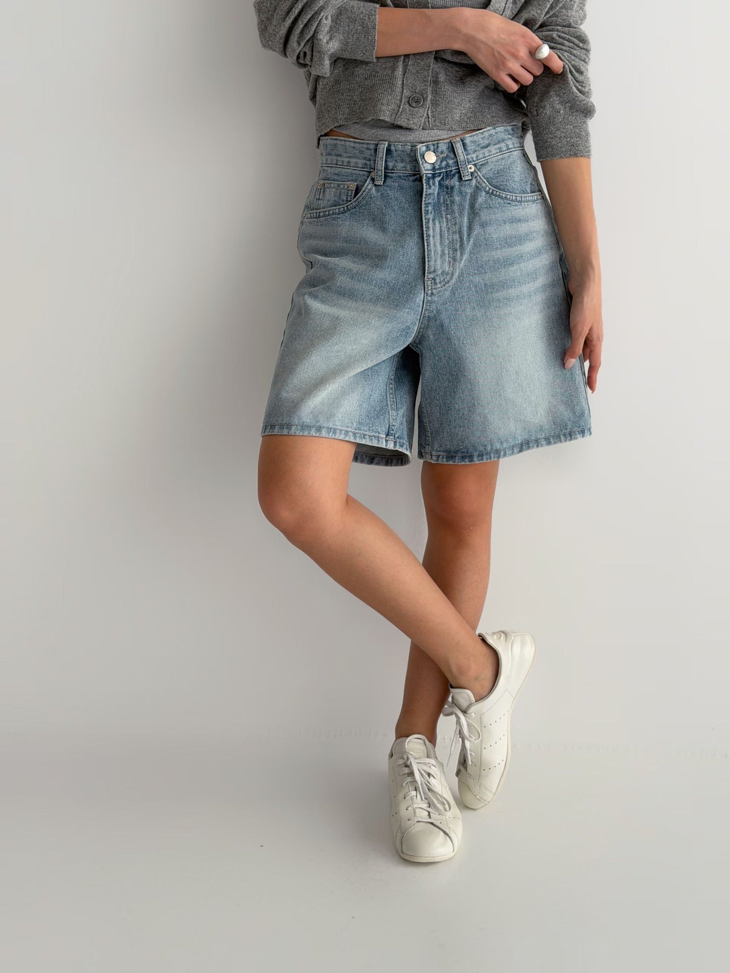 🆕 Washed Denim Bermuda Shorts