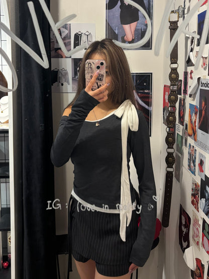 [ 🆕 斯文氣質款~ 直間裙褲 超安全! ] Siren Stripes Mini Skorts - 2 colours