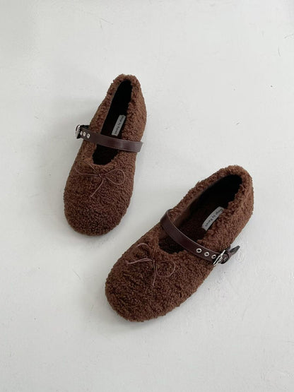 [ 🆕 私心超級愛!! 毛毛平底 Mary Jane] Momo Ballet Flats - 3 colours