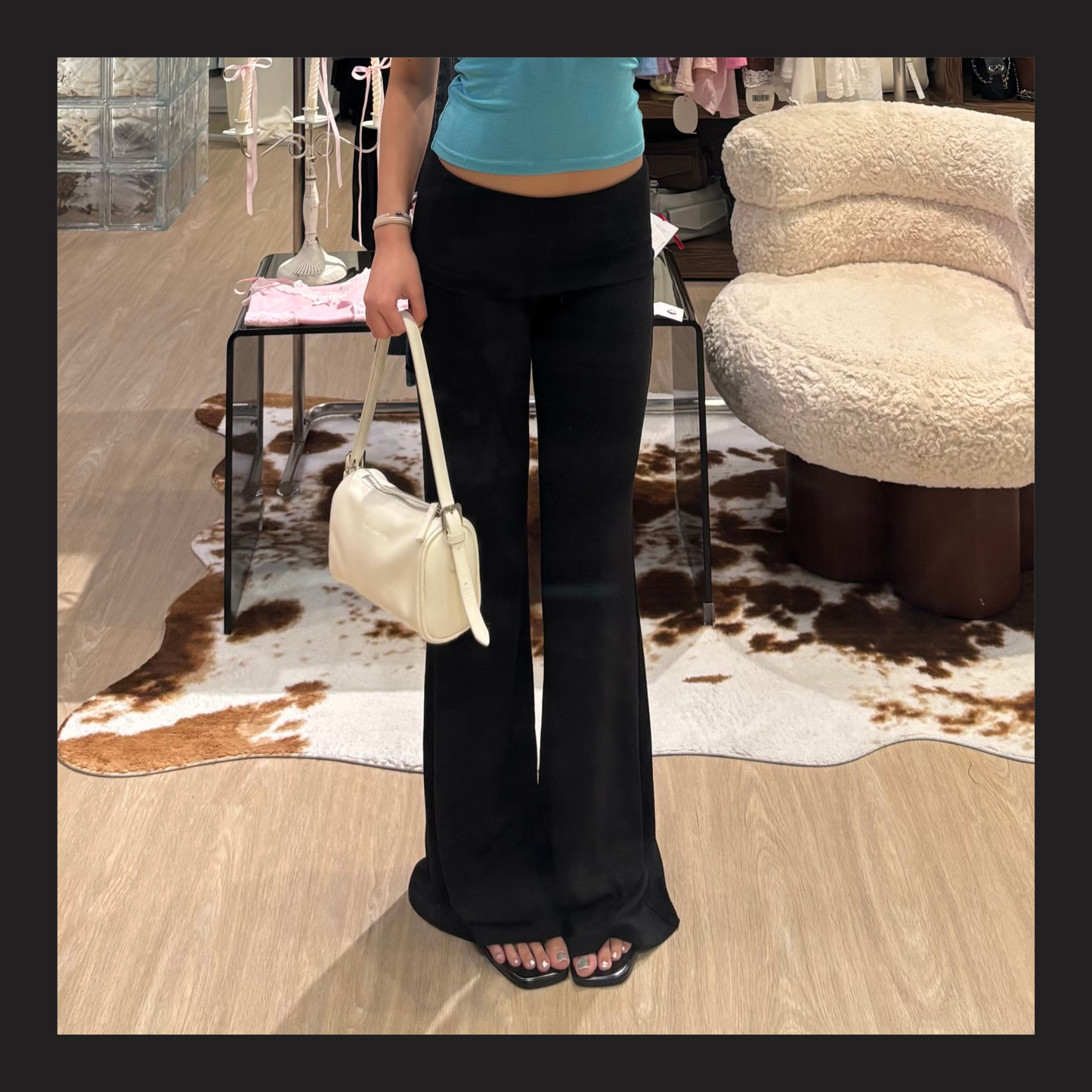 🆕 Foldover Waistband Flare Pants - 4 colours