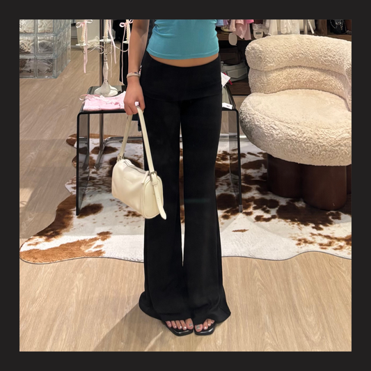 🆕 Foldover Waistband Flare Pants - 4 colours