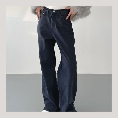 [ 🆕 有驚喜! 被毛毛包圍~ 超舒服直腳牛仔 ] Dusty Soft Pants - 3 colours