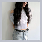 [ 🆕 間條 + 斜膊 = 時尚新指標 ] Jeju Asymmetric Top Stripes - 3 colours