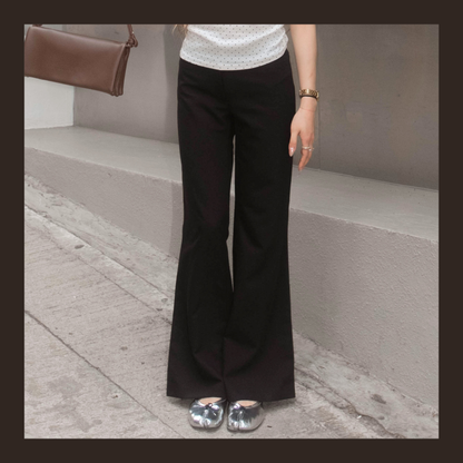 [ 🆕 歐美型格ִ ࣪𖤐.ᐟ 超顯瘦 低腰喇叭褲 ] Anna Low Waist Flare Slack Pants - 2 colours