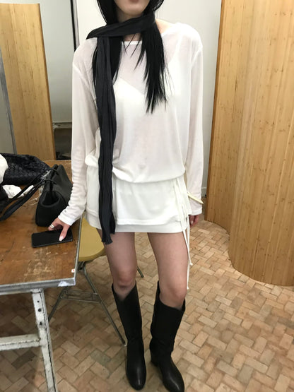 Asymmetric Side-Button Tunic Top - 3 colours
