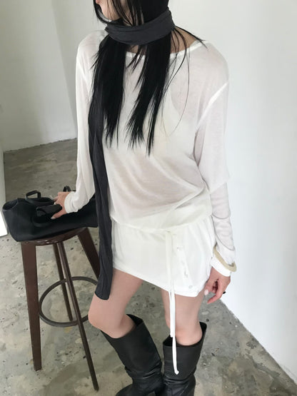 Asymmetric Side-Button Tunic Top - 3 colours