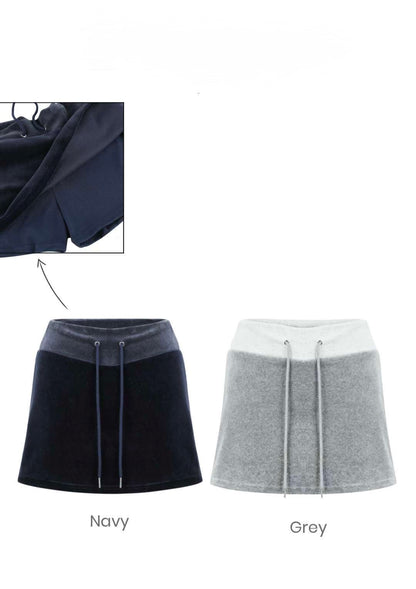 [ 🆕 絲絨休閒短裙~ 內置打底] Royal Velvet Mini Skorts - 2 colours