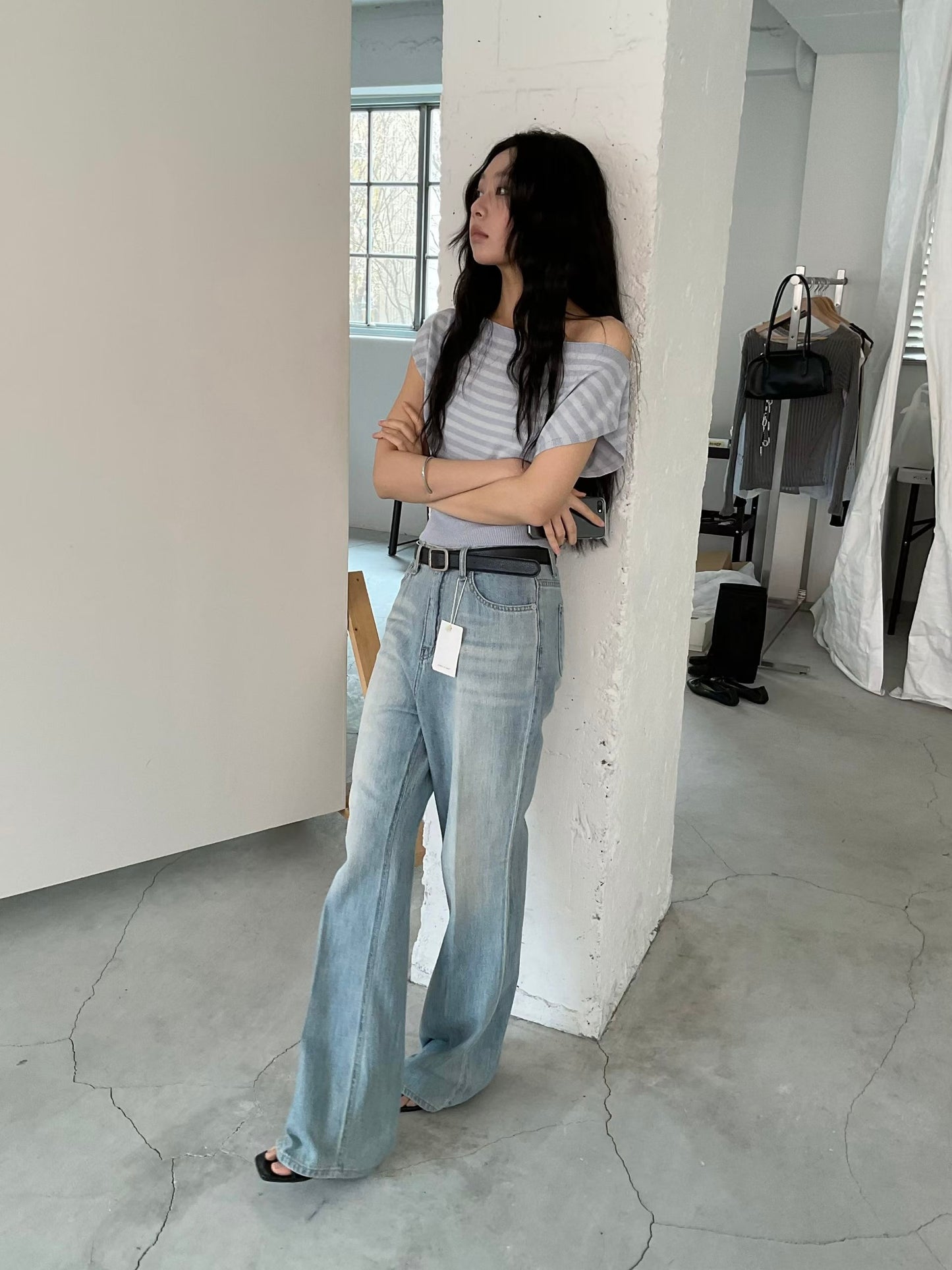 [ 🆕 間條 + 斜膊 = 時尚新指標 ] Jeju Asymmetric Top Stripes - 3 colours