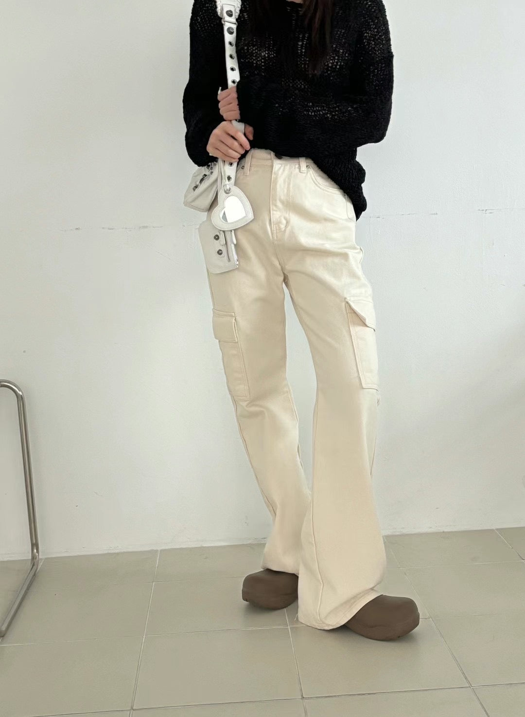 [ 型爆！完美剪裁工裝牛仔 ] Casual Cargo Jeans Straight - 2 colours