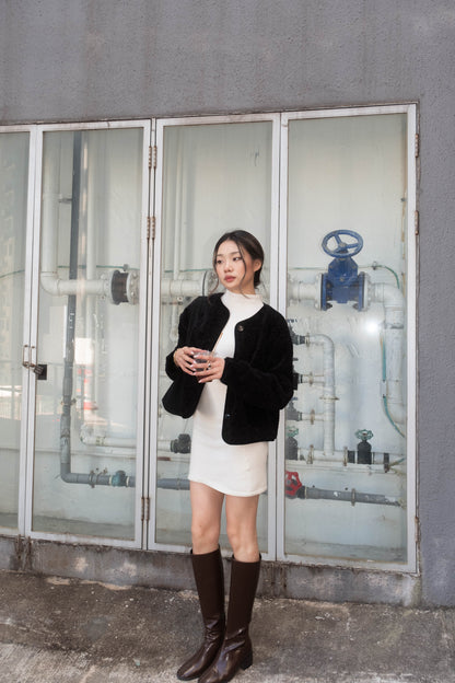 [ 🆕 超厚實! 超氣質! 短毛毛保暖外套 ] Bear Bear Fluffy Jacket - 2 colours