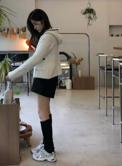[ 🆕 可愛 & 自帶氣質 💓 毛絨感外套 ] Hearty Zip Up Cardigan - 2 colours