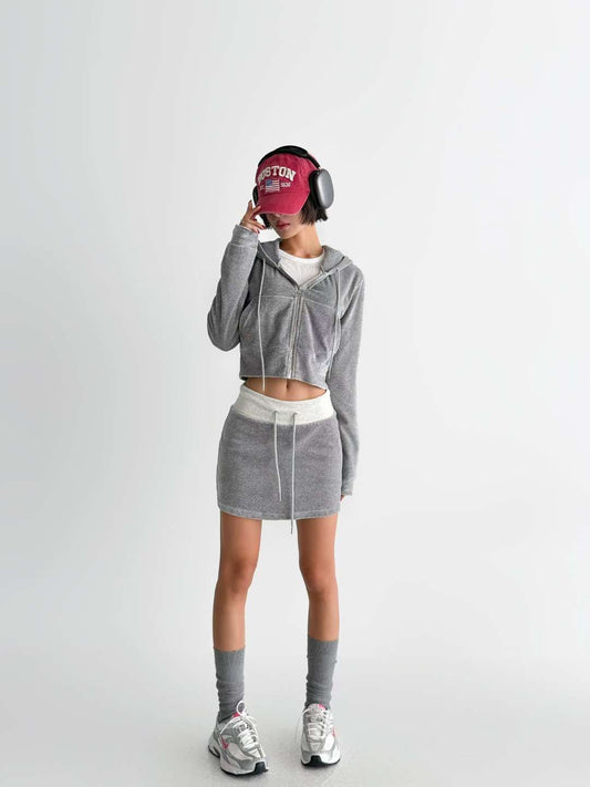 [ 🆕 絲絨休閒短裙~ 內置打底] Royal Velvet Mini Skorts - 2 colours