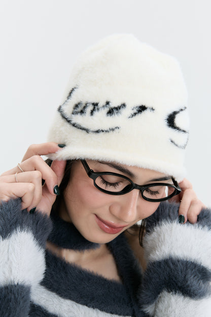 Luv Dept / ‘LUVER GIRL’ Fluffy Beanie - Ivory