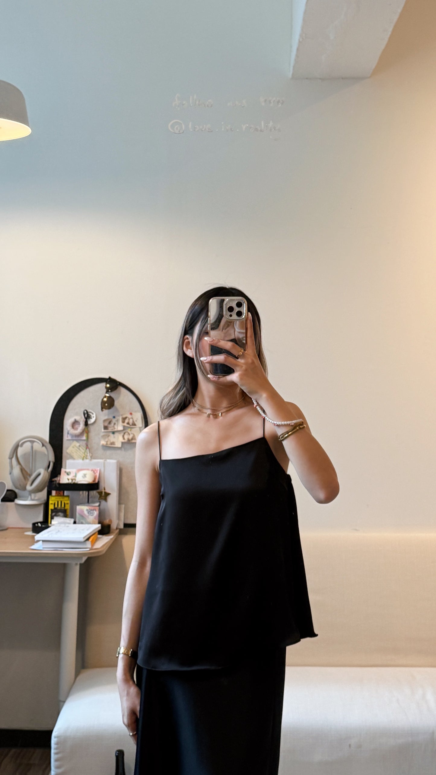 [ 🆕 極致高級感 🫧🐚✧˖° 柔滑絲質 簡約氣質吊帶 ] Satin Spaghetti Cami - 2 colours