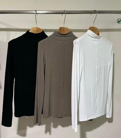 [ 🆕 軟糯~滑身~親膚~ 長款打底衫] Signature Soft Touch Turtle Neck Top - 3 colours