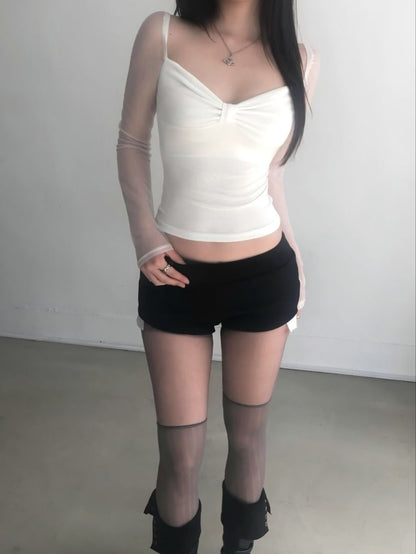 [ 🆕 不撞款～ 薄紗袖 ] Sheer Bubble Sleeves Top - 3 colours