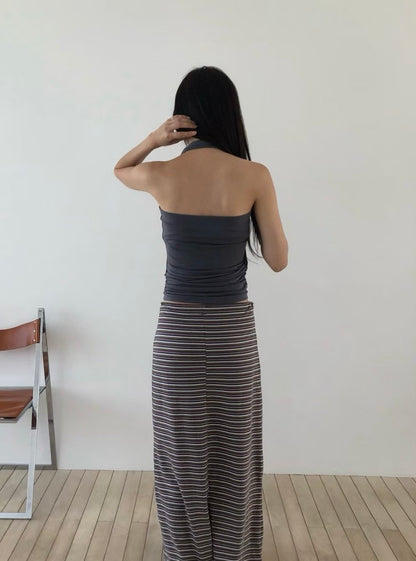 🆕  Draped Halter Tube Top - 3 colours