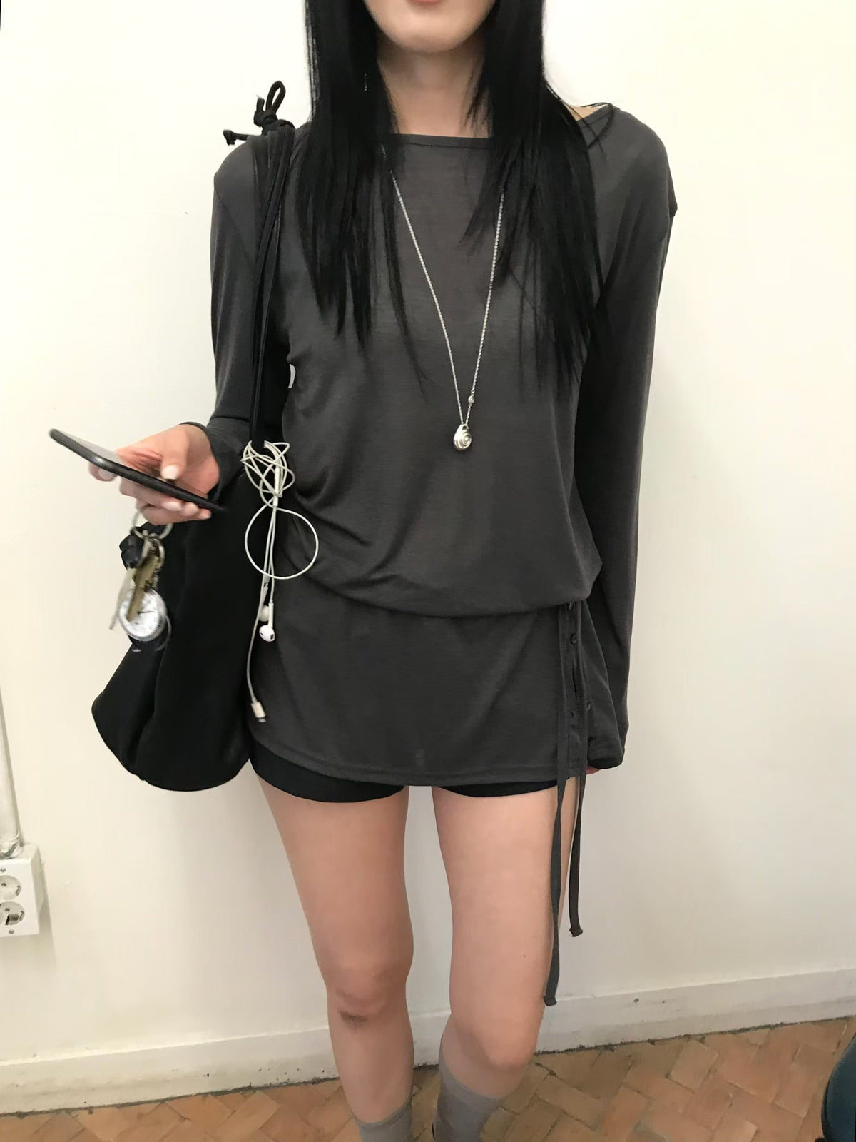 Asymmetric Side-Button Tunic Top - 3 colours