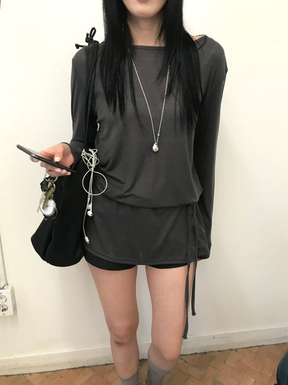 Asymmetric Side-Button Tunic Top - 3 colours
