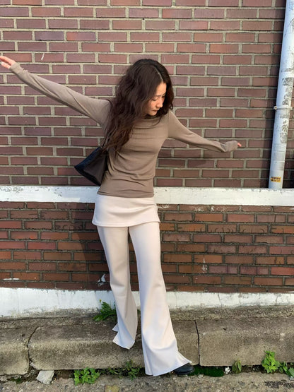 [ 🆕 軟糯~滑身~親膚~ 長款打底衫] Signature Soft Touch Turtle Neck Top - 3 colours