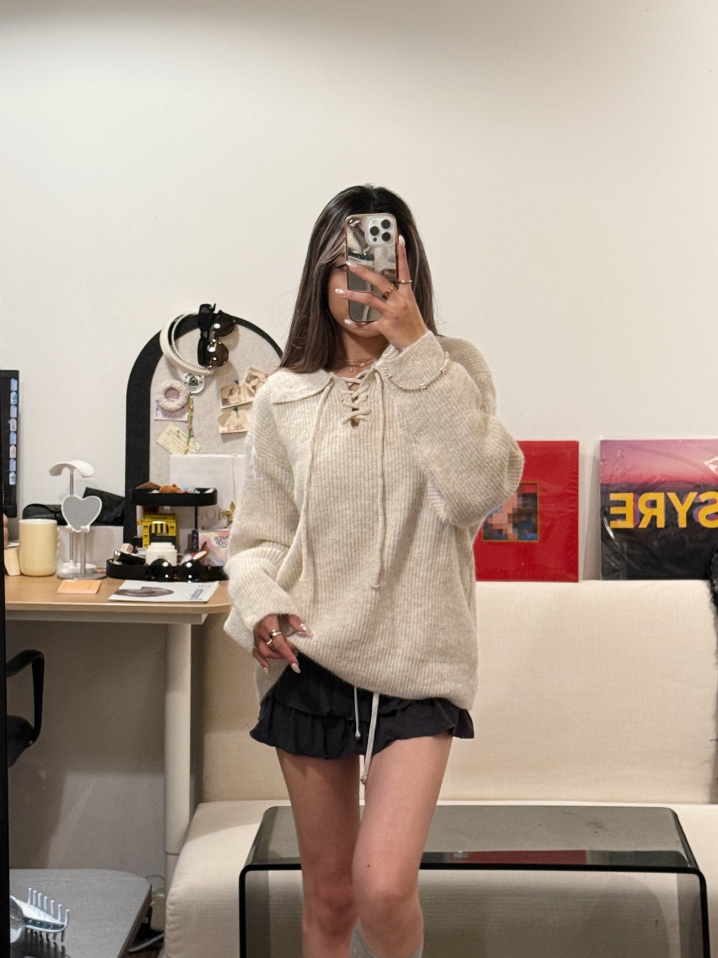 [ 🆕 簡單不出錯~! 綁帶寬鬆冷衫～] To Go Tie Up Knit Sweater - 3 colours