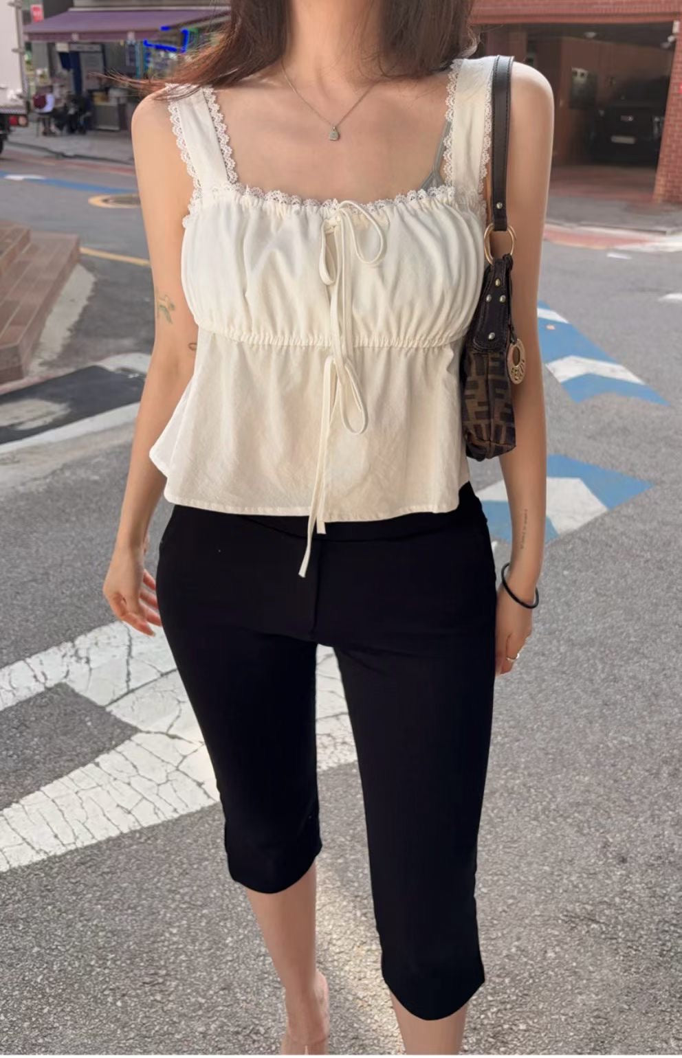 🆕 Lace Trim Babydoll Tie Camisole - 2 colours