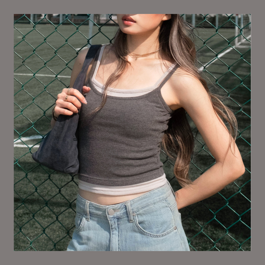 [ 🆕 軟糯百搭吊帶~ 不失小細節 ] Layer on layer Cami - 2 colours