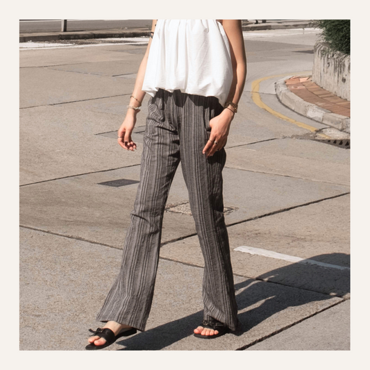 [ 新品優惠 🆕 休閒直間紋~ 飄飄喇叭褲 ] Pattaya Flare Pants - 2 colours
