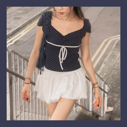 [ 新品優惠 🆕 甜美小波點 自帶溫柔感 ] Daisy Polka Dot Top - 2 colours