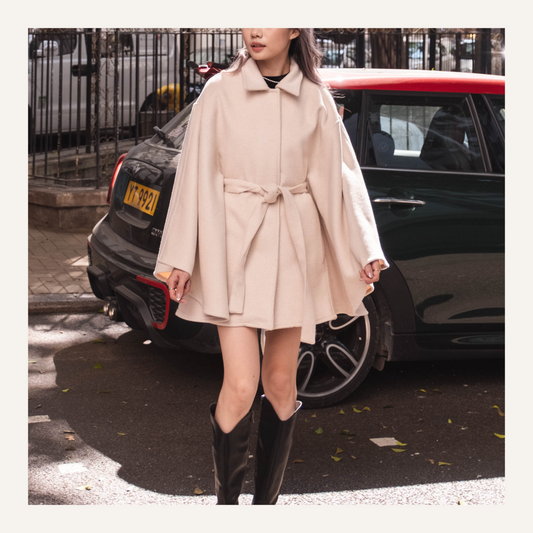 [高質之最! 美麗諾羊毛斗篷外套] Merino Wool Cape Coat - 2 colours