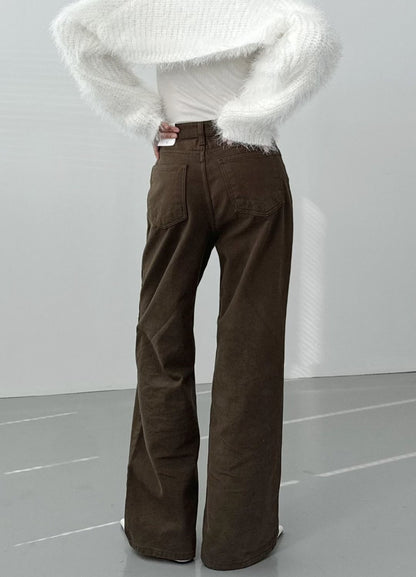 [ 🆕 有驚喜! 被毛毛包圍~ 超舒服直腳牛仔 ] Dusty Soft Pants - 3 colours