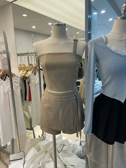 [ 🆕 斯文氣質款~ 直間裙褲 超安全! ] Siren Stripes Mini Skorts - 2 colours