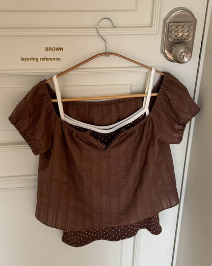 [ 🆕  super cute cute ⋆˚꩜｡ 小波點背心 ₊ ⊹ ] Polka Dot Cami - 5 colours