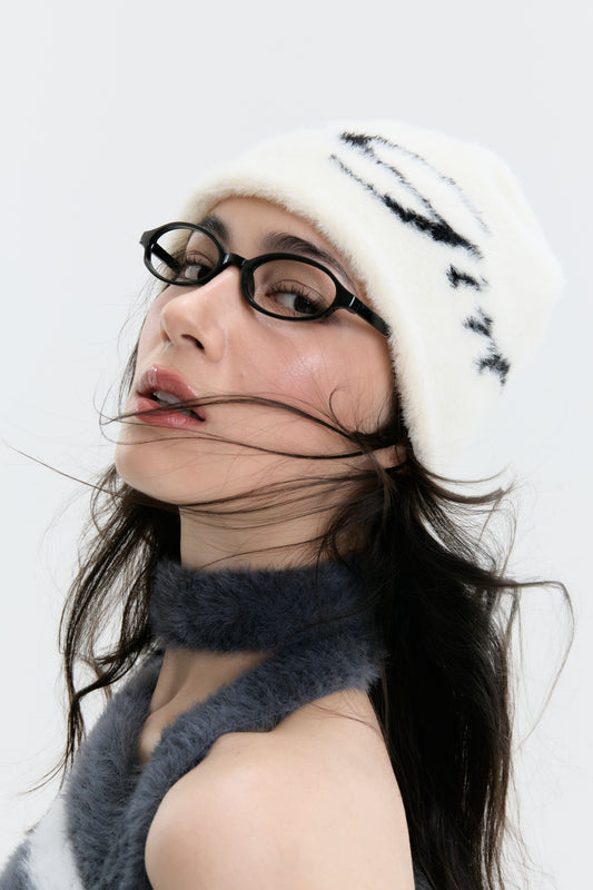 Luv Dept / ‘LUVER GIRL’ Fluffy Beanie - Ivory