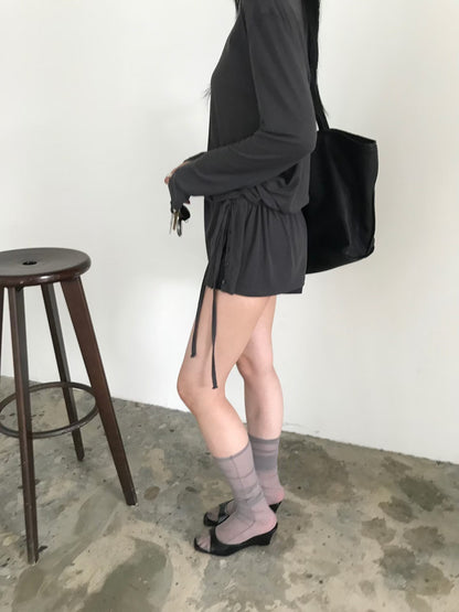 Asymmetric Side-Button Tunic Top - 3 colours