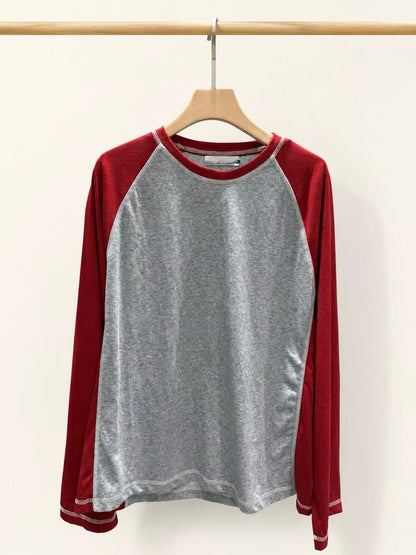 Contrast Stitch Raglan Long Sleeve - 4 colours