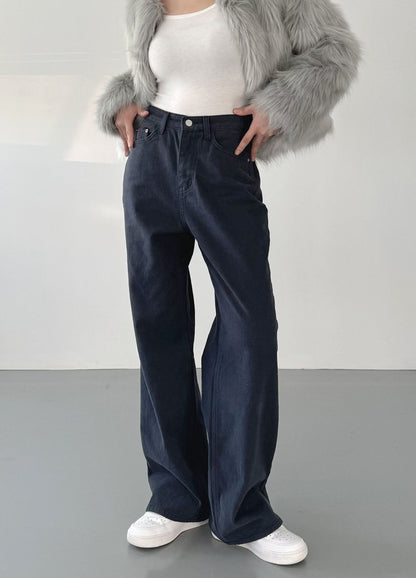 [ 🆕 有驚喜! 被毛毛包圍~ 超舒服直腳牛仔 ] Dusty Soft Pants - 3 colours